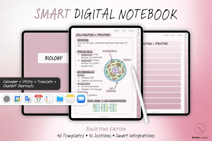 Smart Digital Notebook - Blush Pink product image (1)