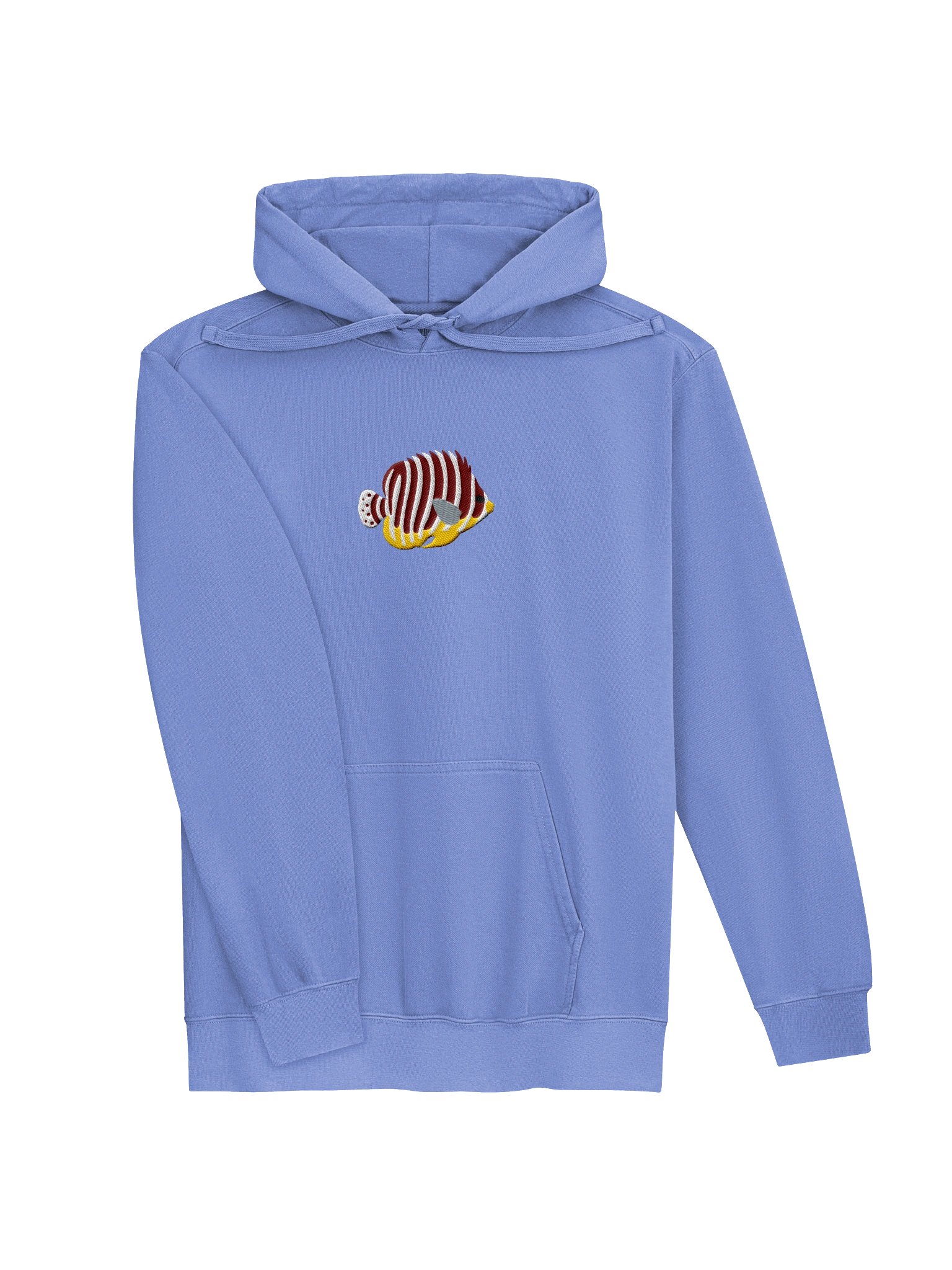 Multibarred Angelfish Embroidered Hoodie | Saltwater Reef Aquarium Fish & Ocean Lover Apparel product image (6)