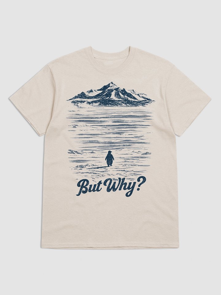 But Why Penguin Meme Shirt Vintage - Nihilist Penguin Mountain Wallpaper product image (1)