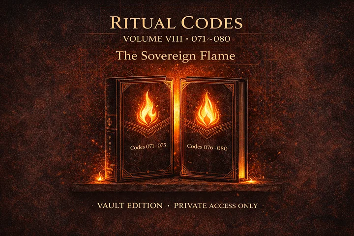 🔒 RITUAL CODES VOLUME VIII  THE SOVEREIGN FLAME (Vault Edition · Codes 071–080 · Private Access) product image (2)