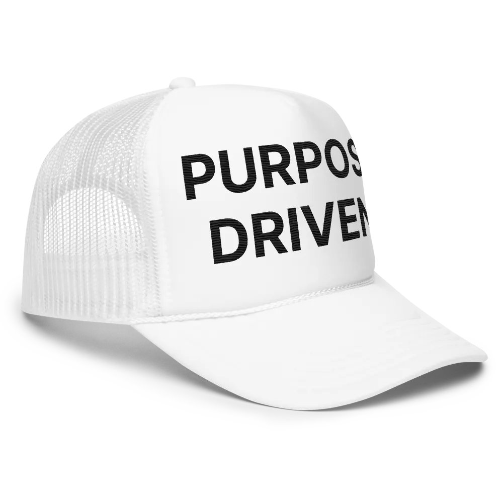 PURPOSE DRIVEN TRUCKER HAT (WHITE) product image (3)