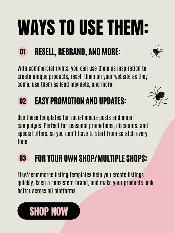 Coquette Halloween Ecommerce Listing Templates product image (6)
