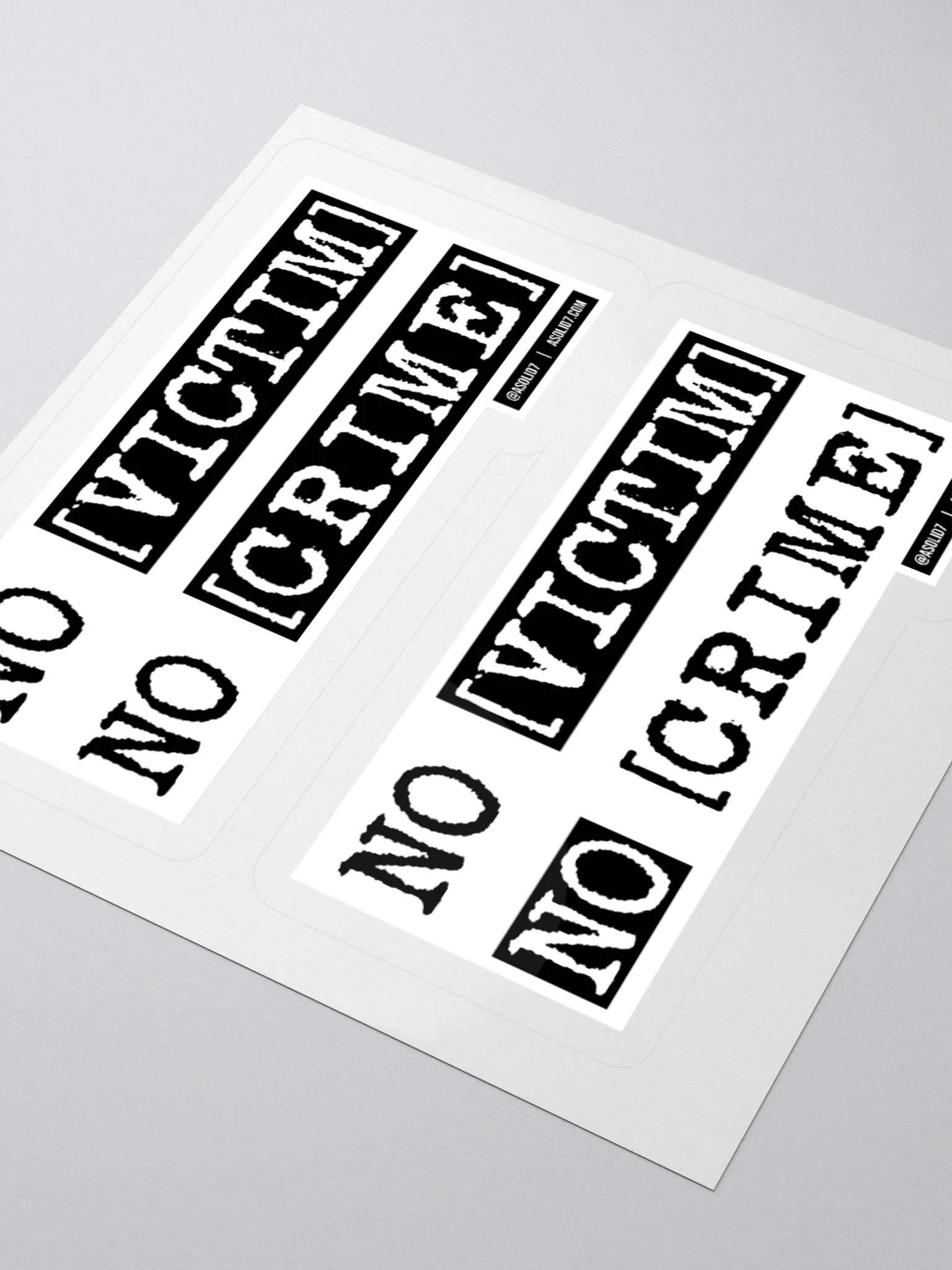 No Victim No Crime Stylized Stacked Stickers product image (10)