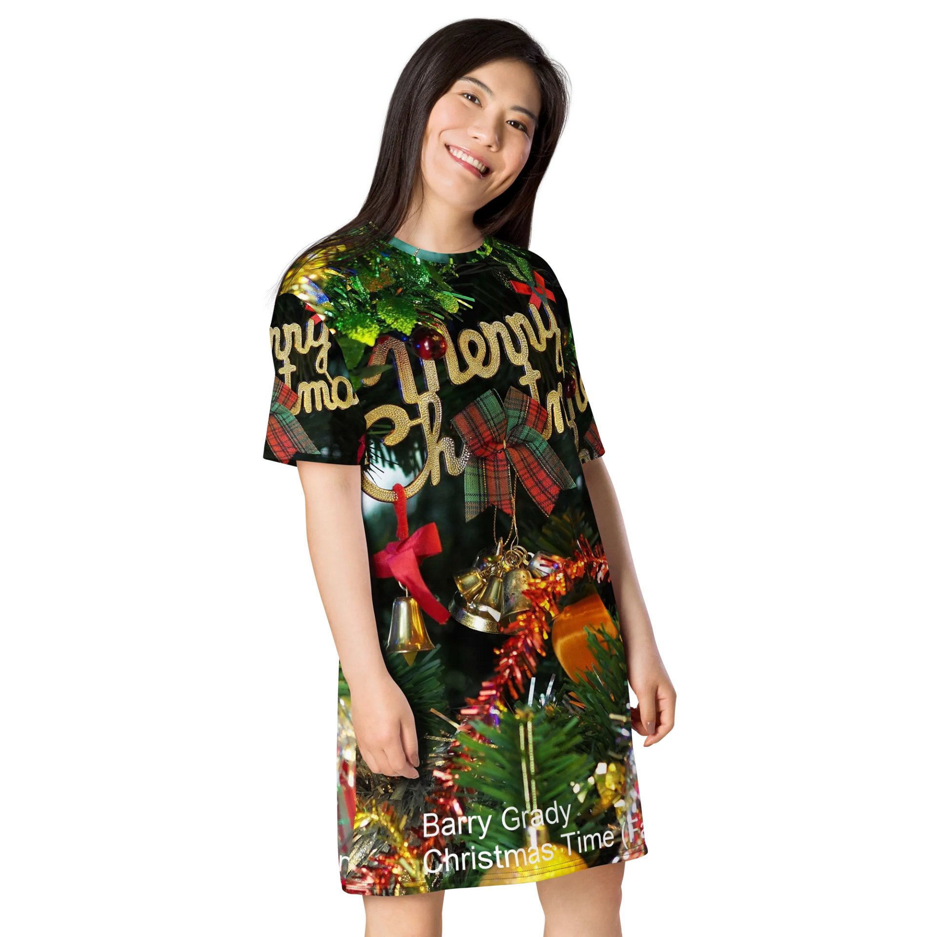 'Christmas Time (Far and Near)' All-Over T-Shirt Dress product image (4)