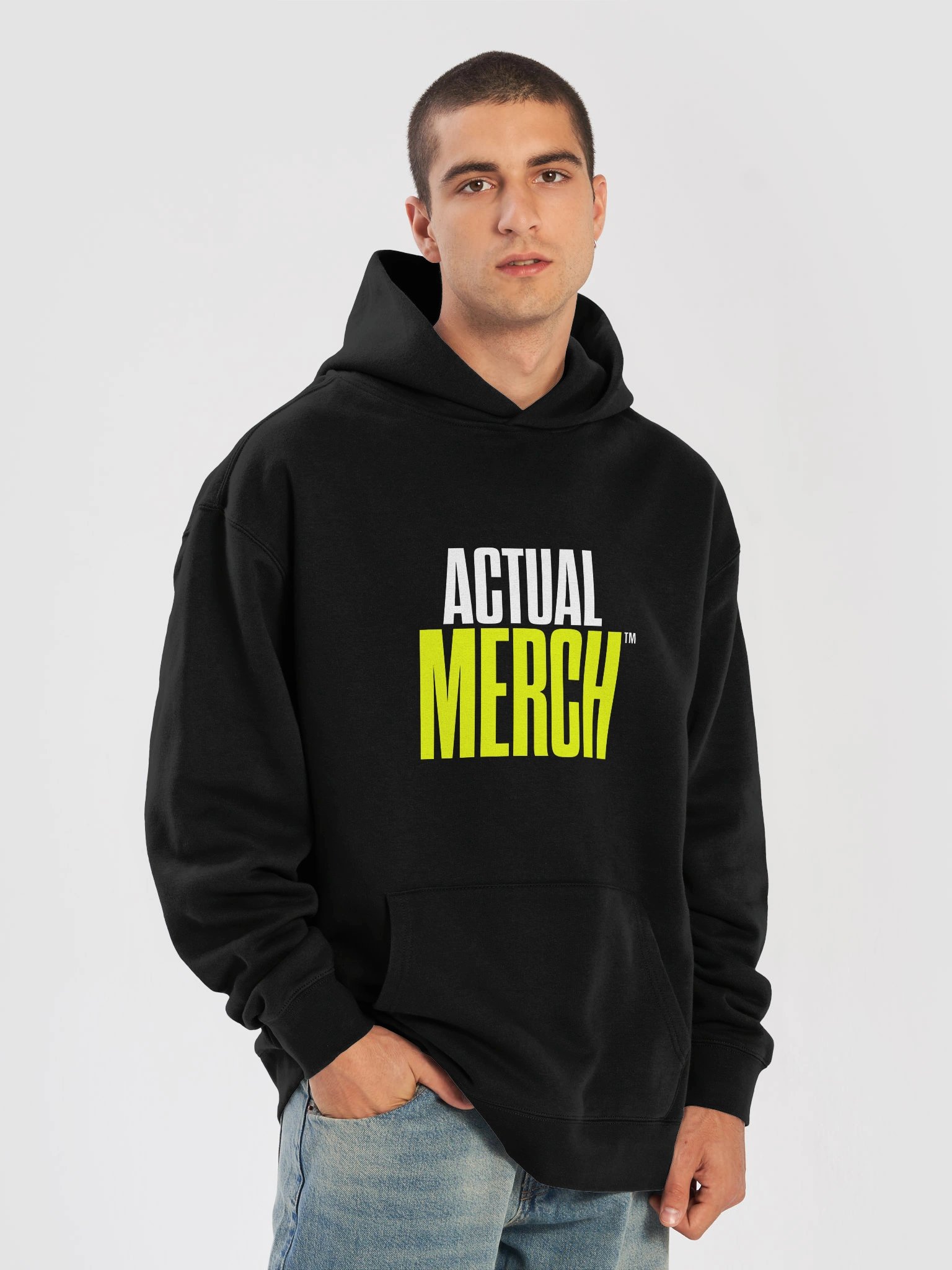 Actual Merch Premium Relaxed Fit Hoody (Fluo Yellow) product image (7)