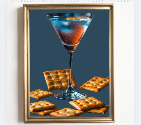 Martini and Cheese Crackers Print product image (1)
