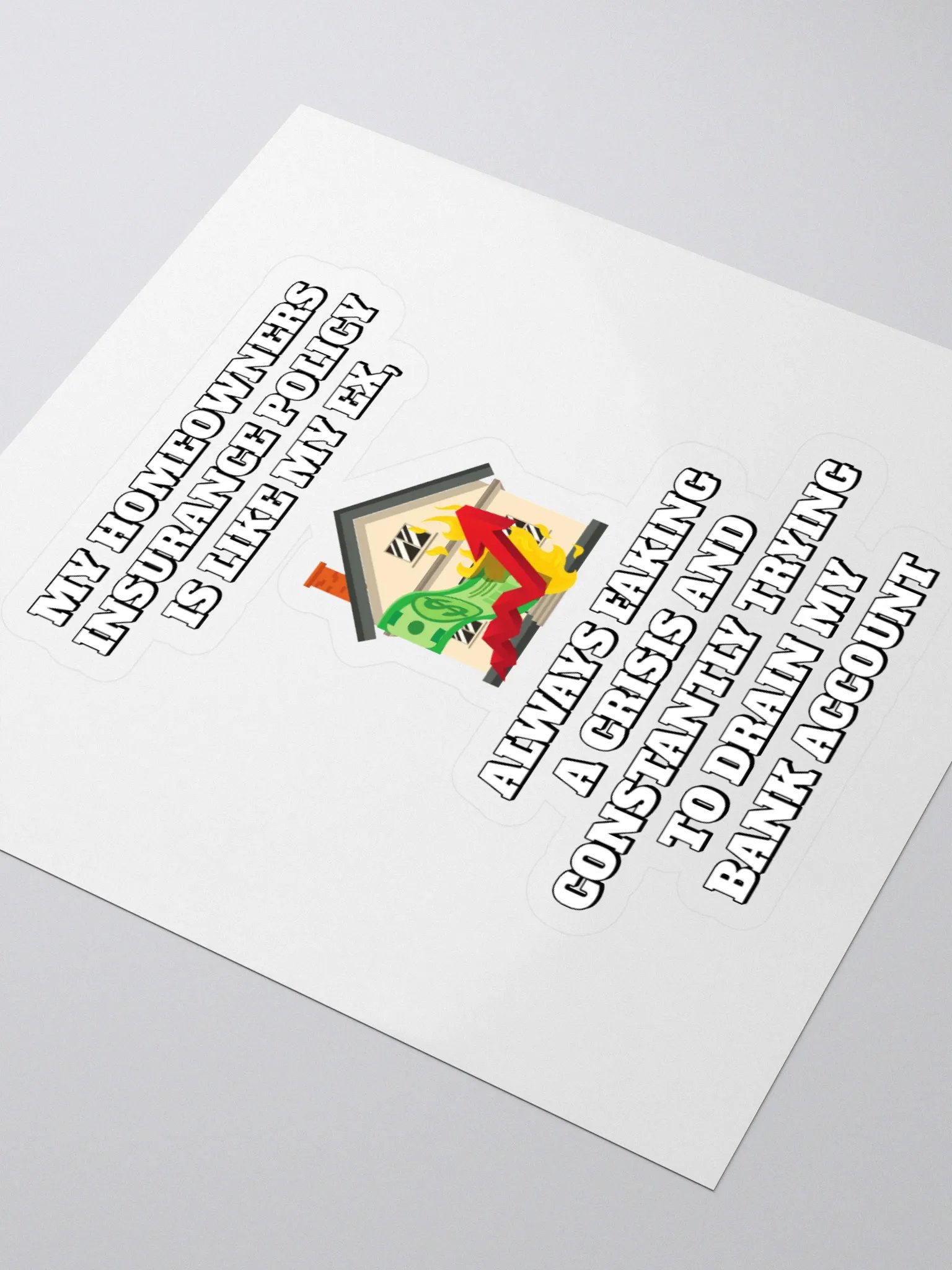 My Homeowners Insurance Policy Is Like My Ex - Funny Sticker product image (3)