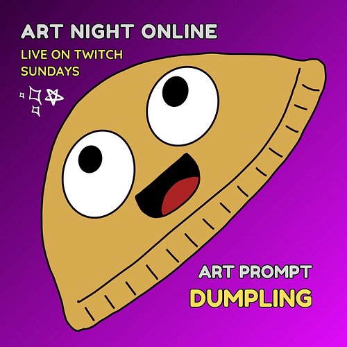 It's Sunday so we play #tunes and make #art! Join us on #Twitch NOW! Today your prompt is #Dumpling! Art by... me!

twitch.tv...