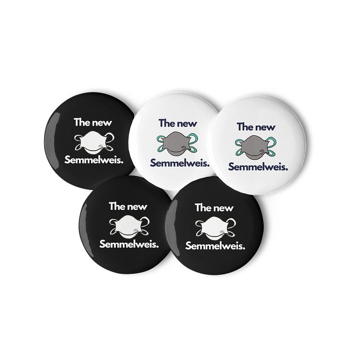 The New Semmelweis button (B&W) product image (2)