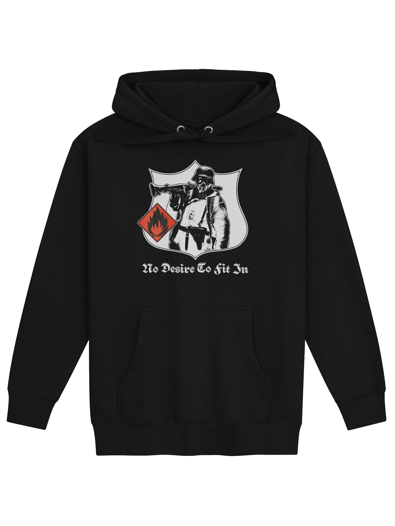 "NO DESIRE TO FIT IN" HOODIE BACKPRINT product image (1)