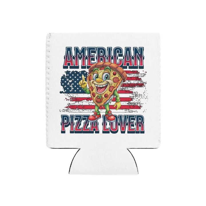 American Pizza Lover Patriotic Can Cooler product image (1)