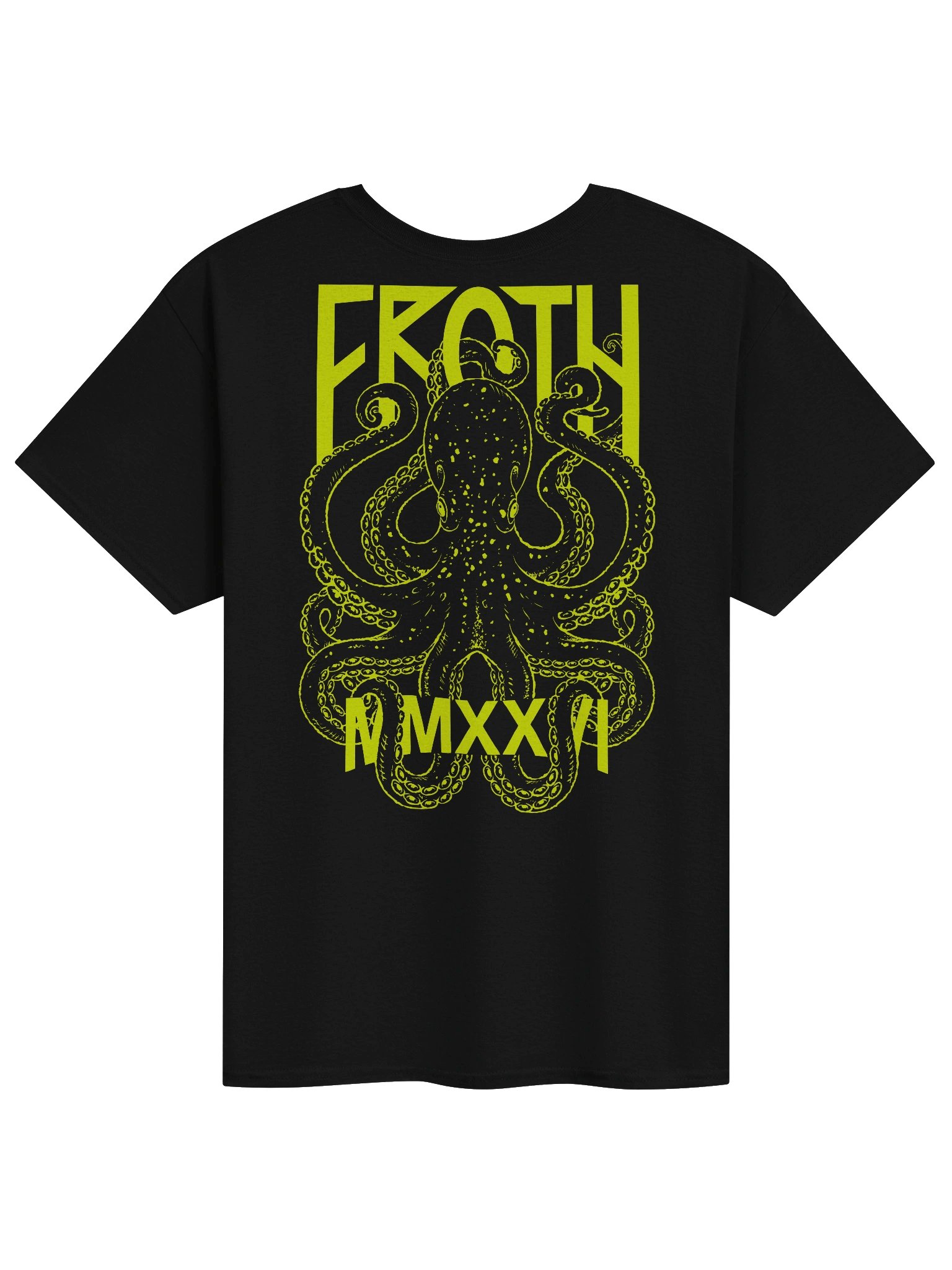 FROTH Octopus Tee - Black / Chartruese product image (1)