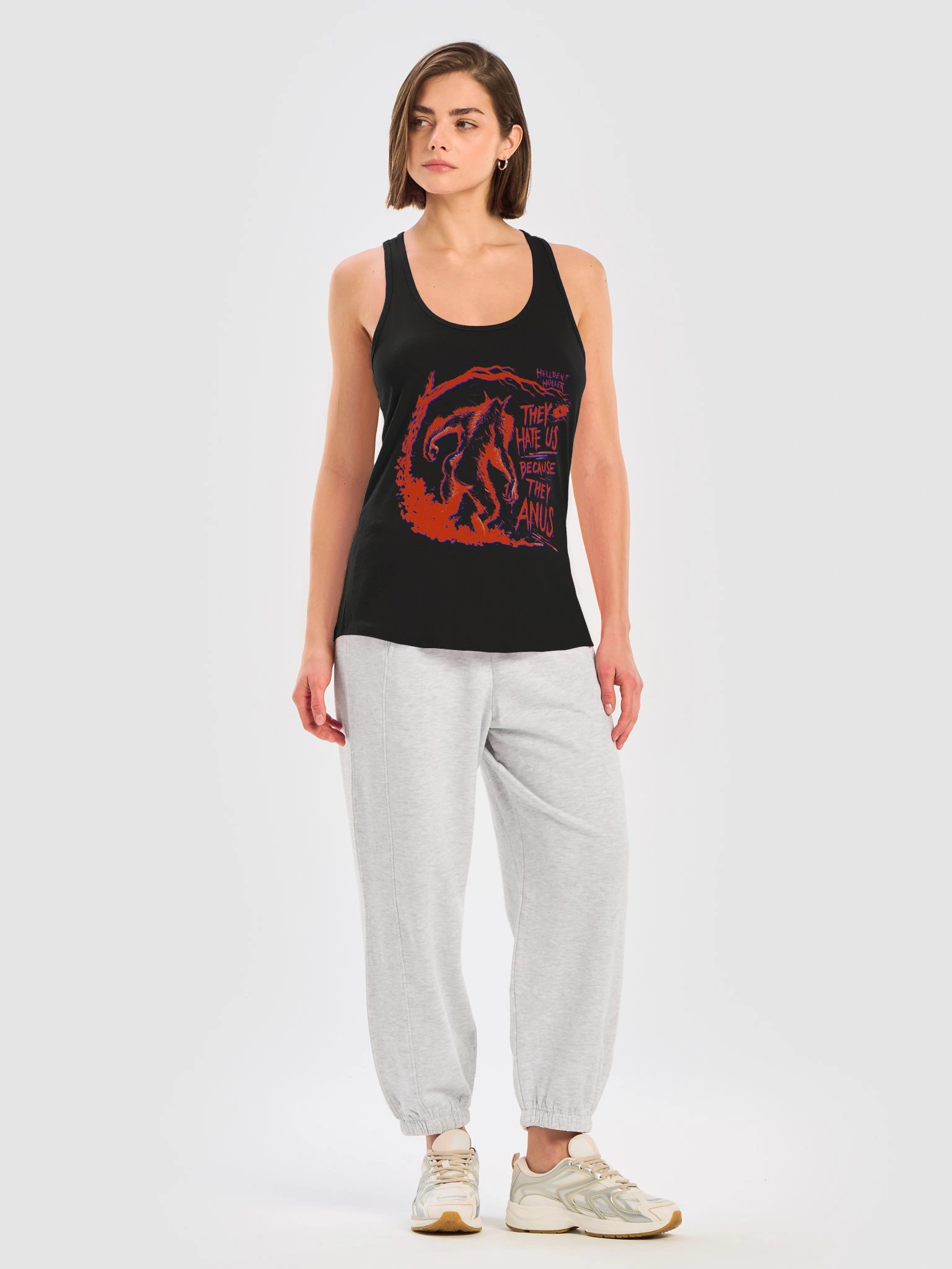Hate Us Werewolf Ladies Racerback Tank product image (5)