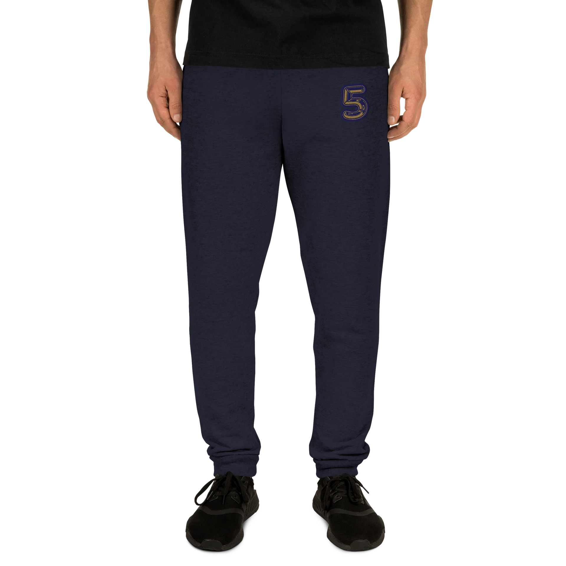 Navy Balloon 5 Embroidered Joggers (Unisex) product image (3)