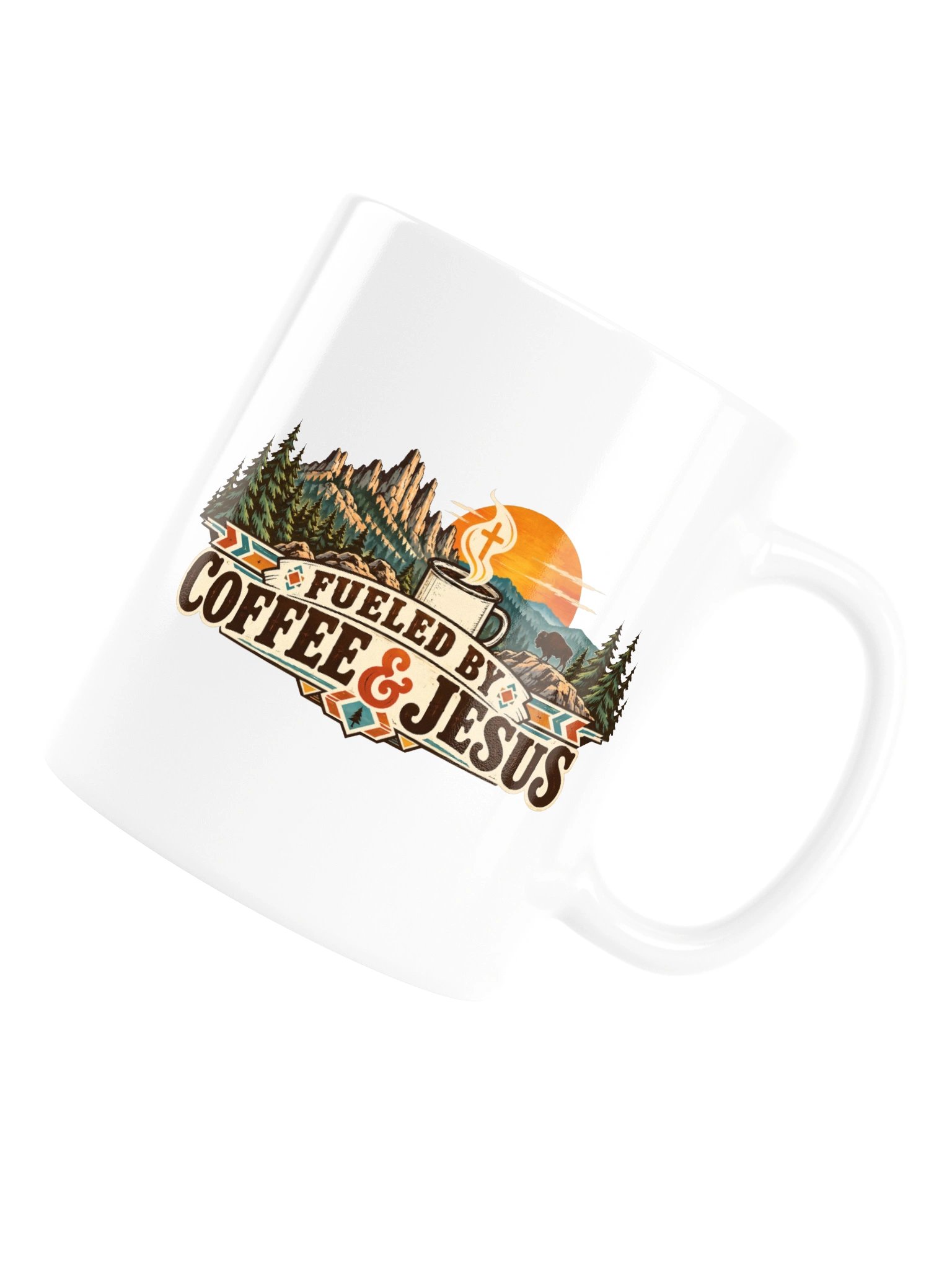 Fueled by Coffee & Jesus – Rustic Christian Coffee Mug product image (7)