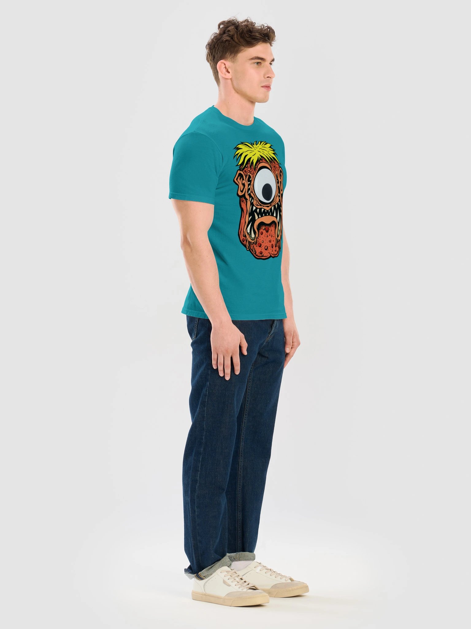 Googly EYEclops - Cyan T-Shirt product image (4)