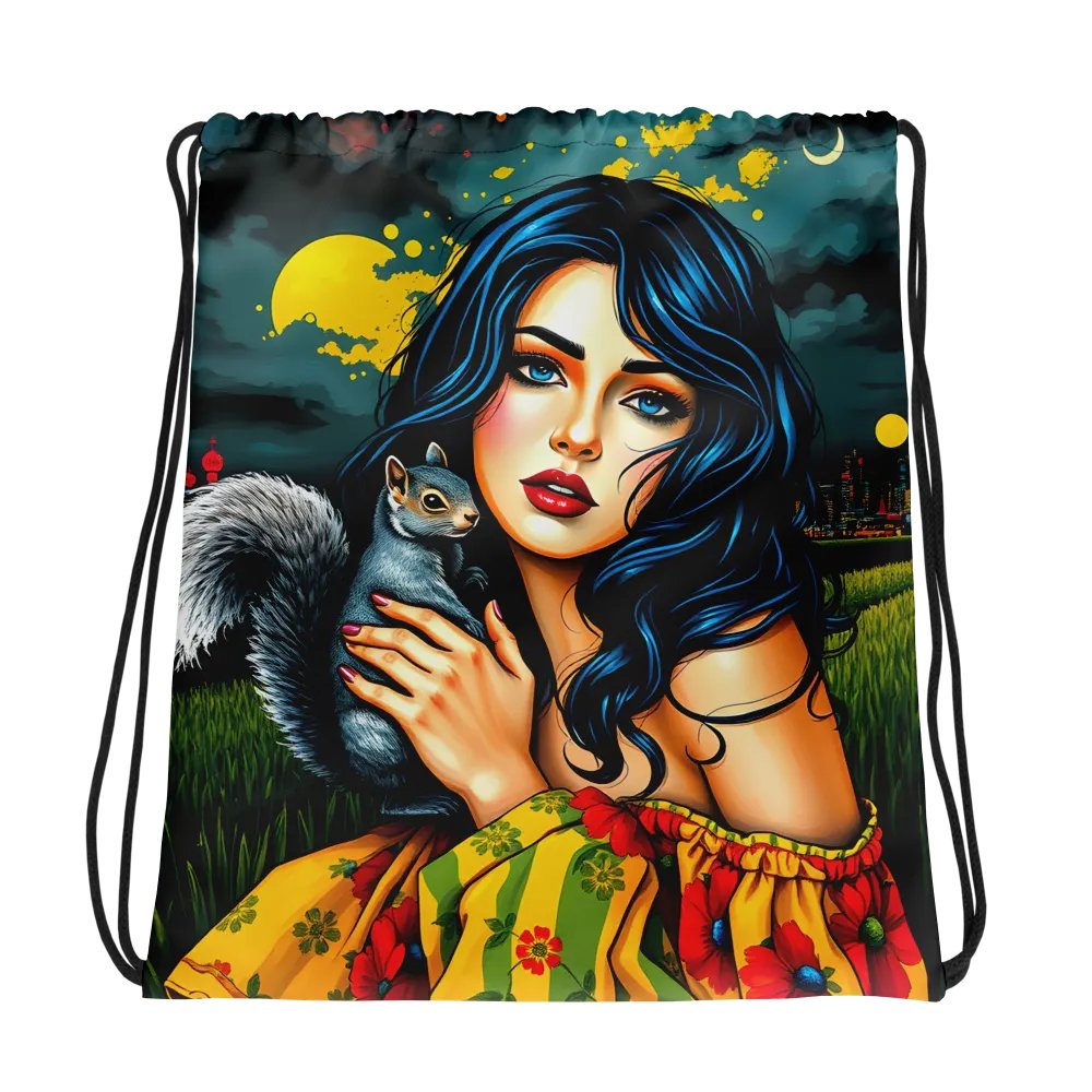 Starry Night Wanderlust Drawstring Bag product image (1)