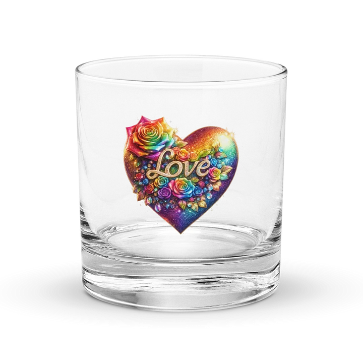 Rainbow Love Rocks Glass product image (1)