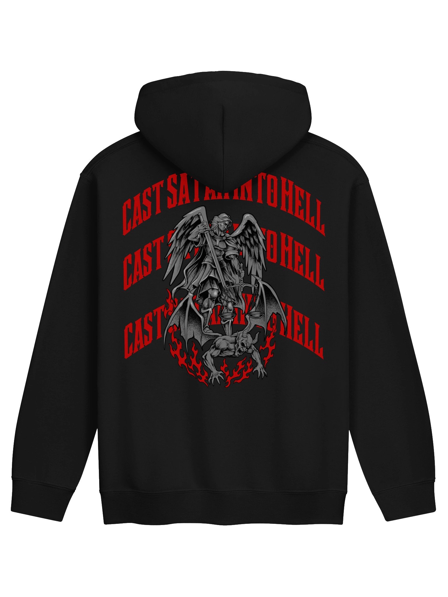Cast Satan into Hell Metacore Saint Michael streetware Hoodie VERSION 2 product image (1)