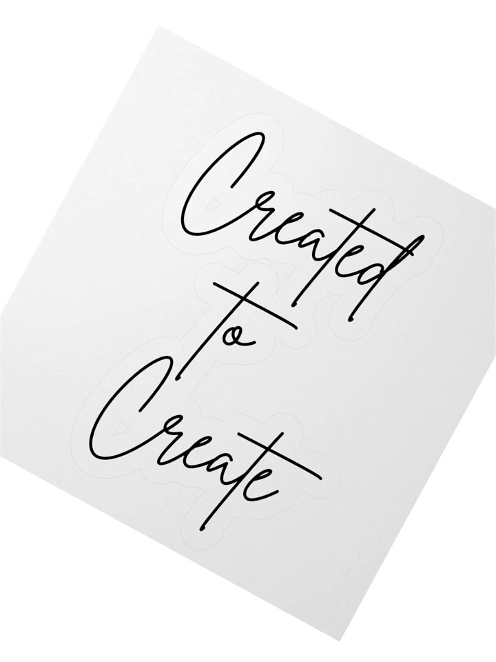 Created to Create Sticker product image (2)