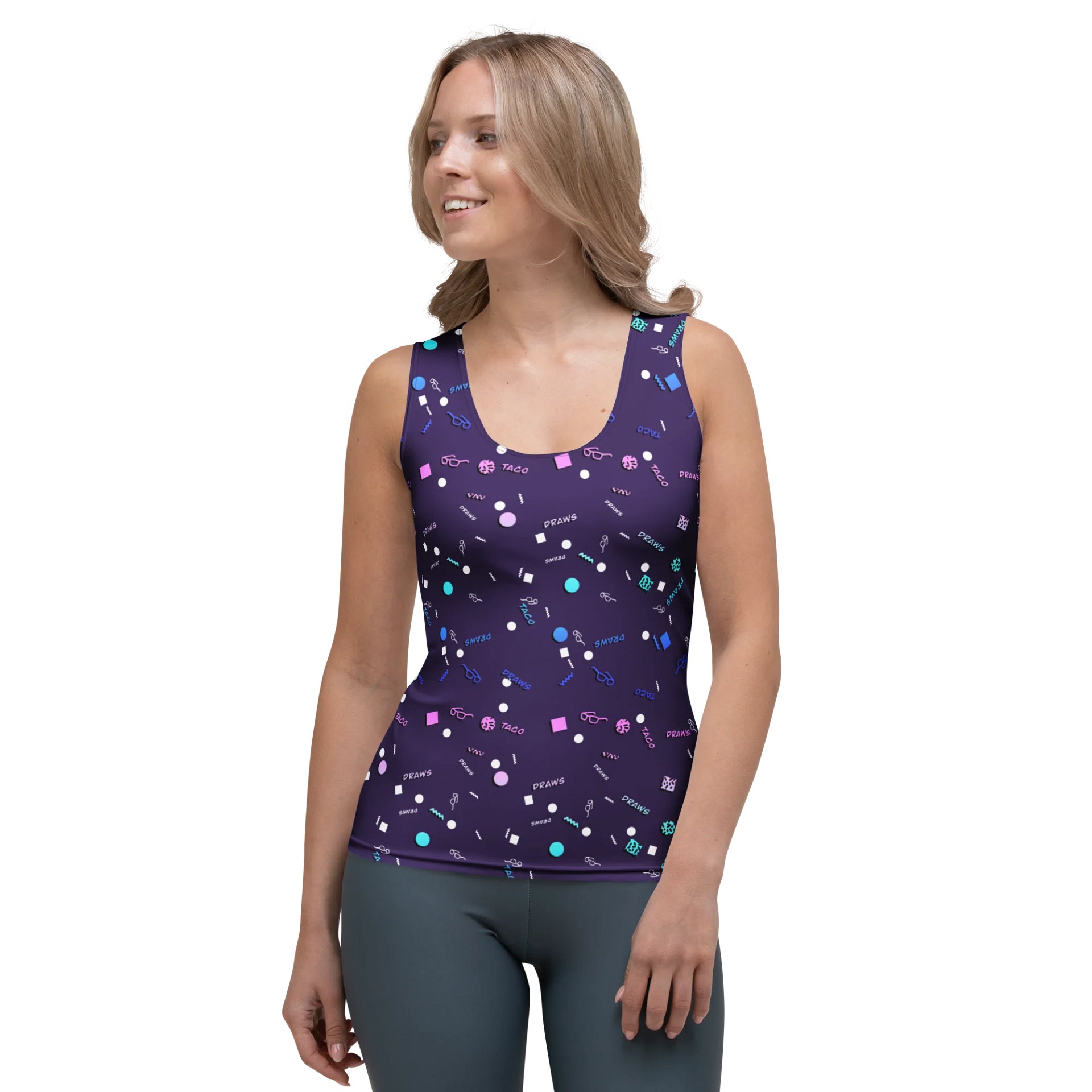 TacoDraws Retro Pattern Women's Tank Top product image (1)