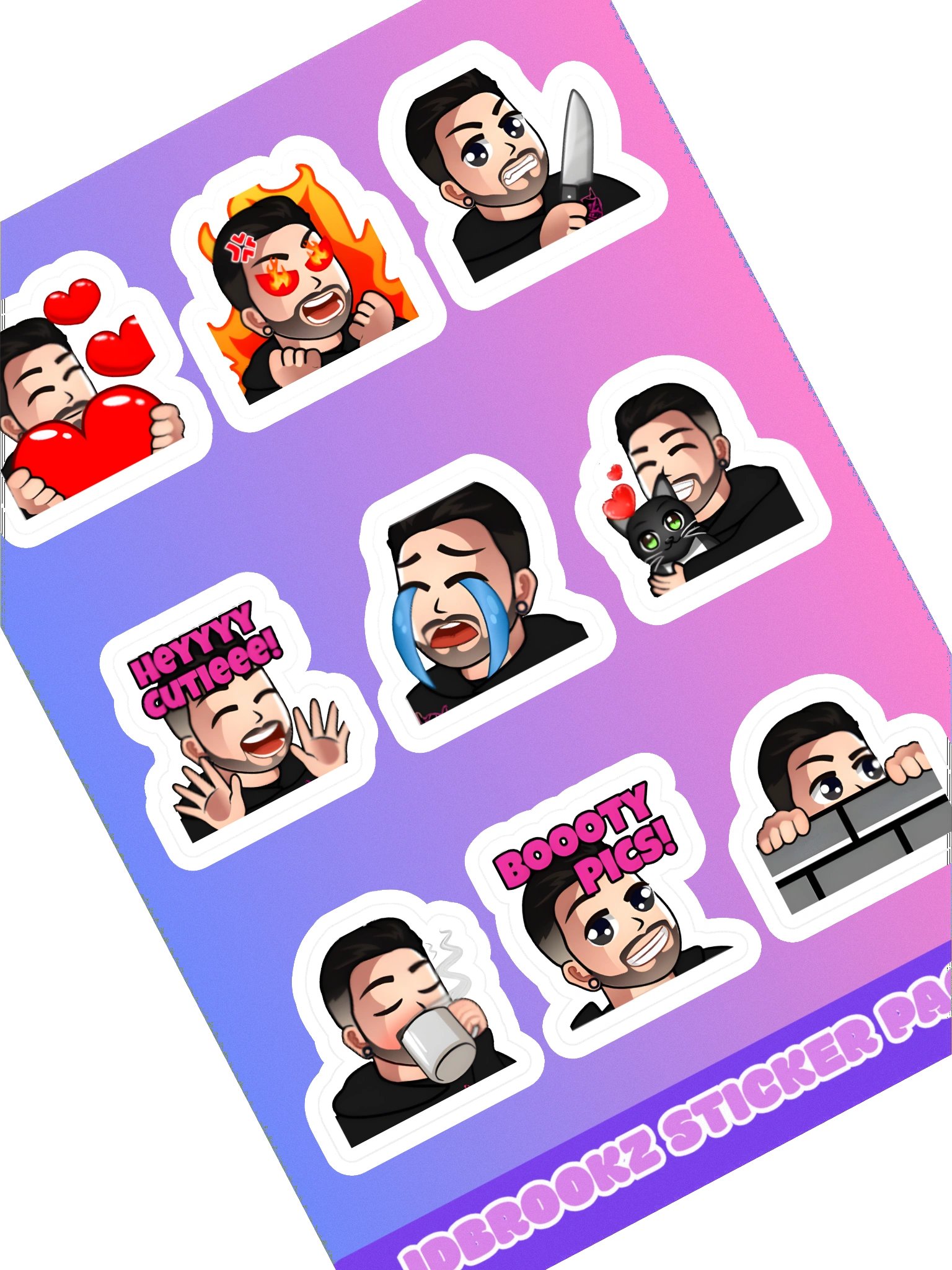 JDBrookz Emote Sticker Sheet #1 product image (2)