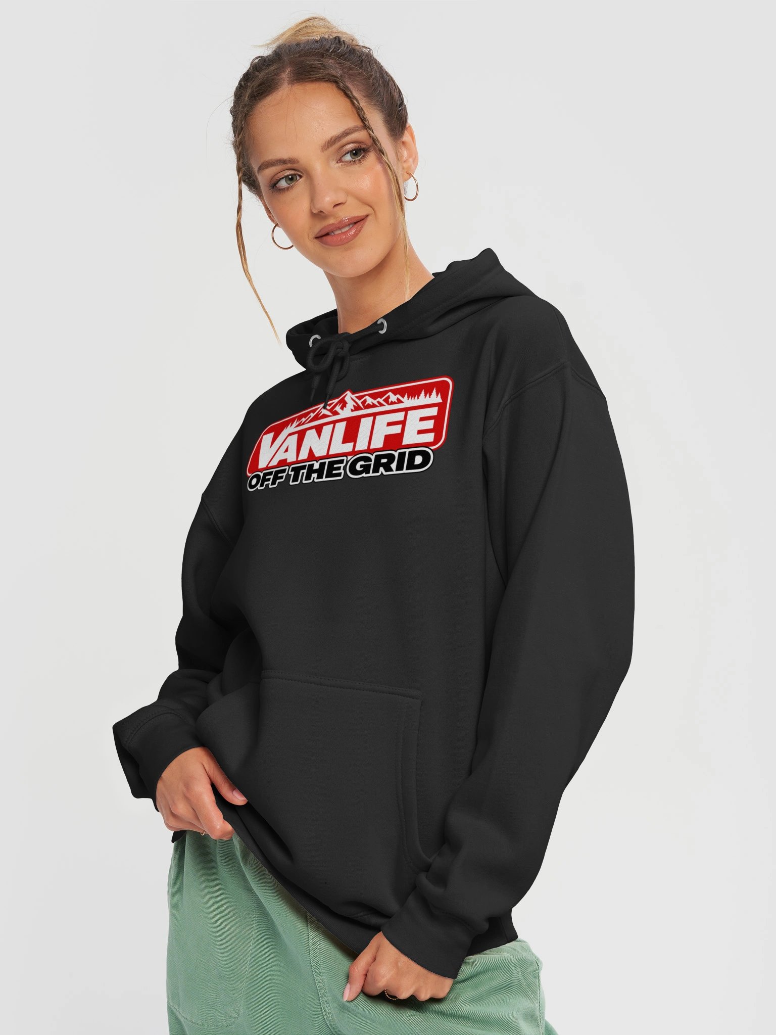 Vanlife Off the Grid Hoodie | Black product image (1)
