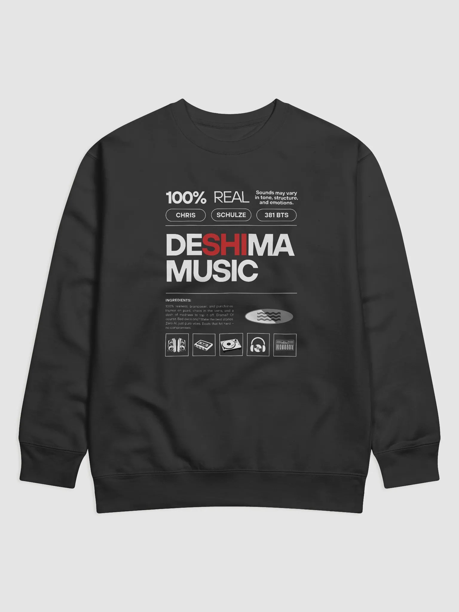 SHI Abstract Red Letters Premium Sweatshirt product image (1)