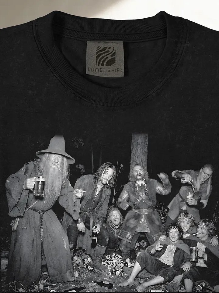 LOTR Fellowship Smoking Shirt Funny Lord of the Rings Trail Cam Tee product image (1)