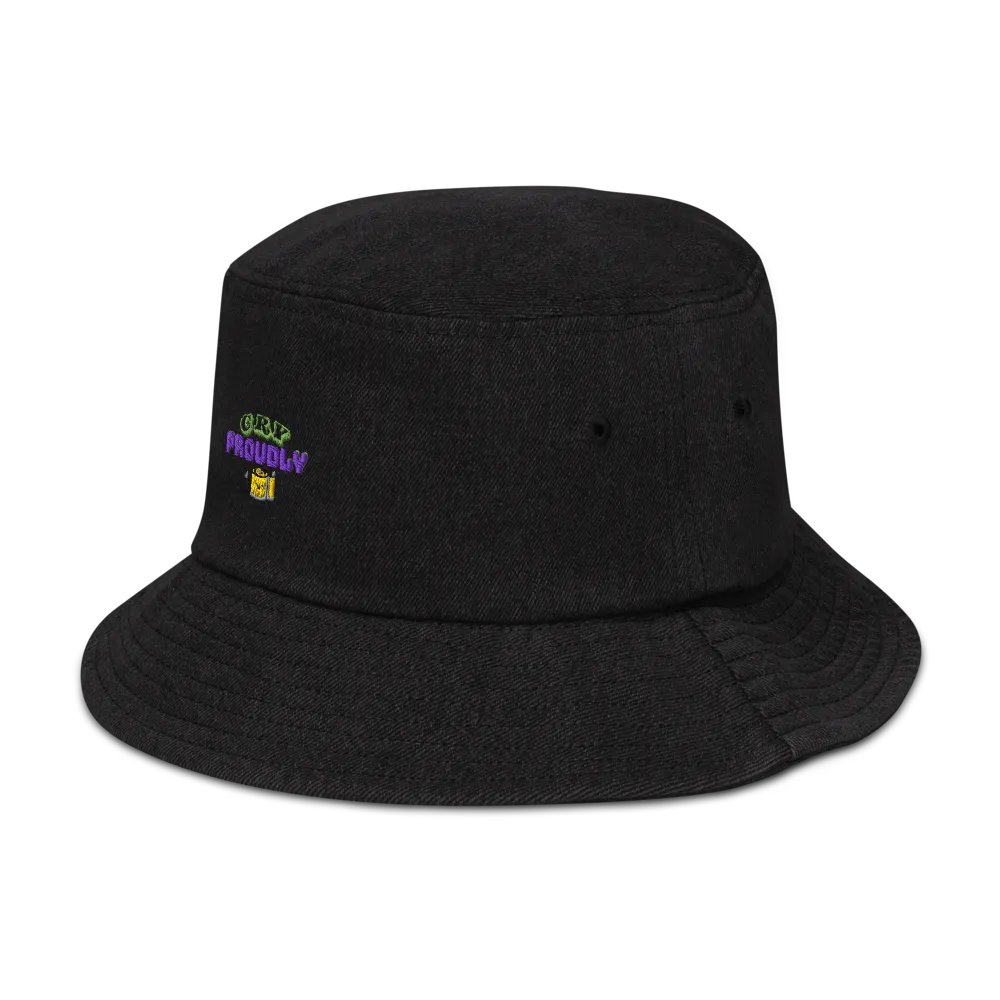 Proudly Bold Denim Bucket Hat product image (4)