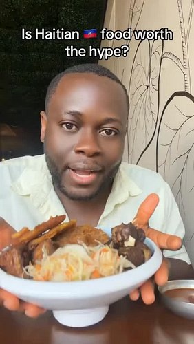 First time daddyclivert trying Haitian Food.