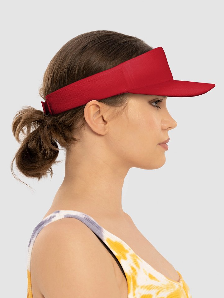 red project xtnctn cyclops visor headwear for dread locs product image (2)