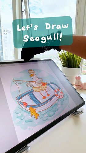 Watch me draw this cute seagull fishing and learn how simple details make characters extra adorable! 🎣✨

Comment “SEAGULL” an...