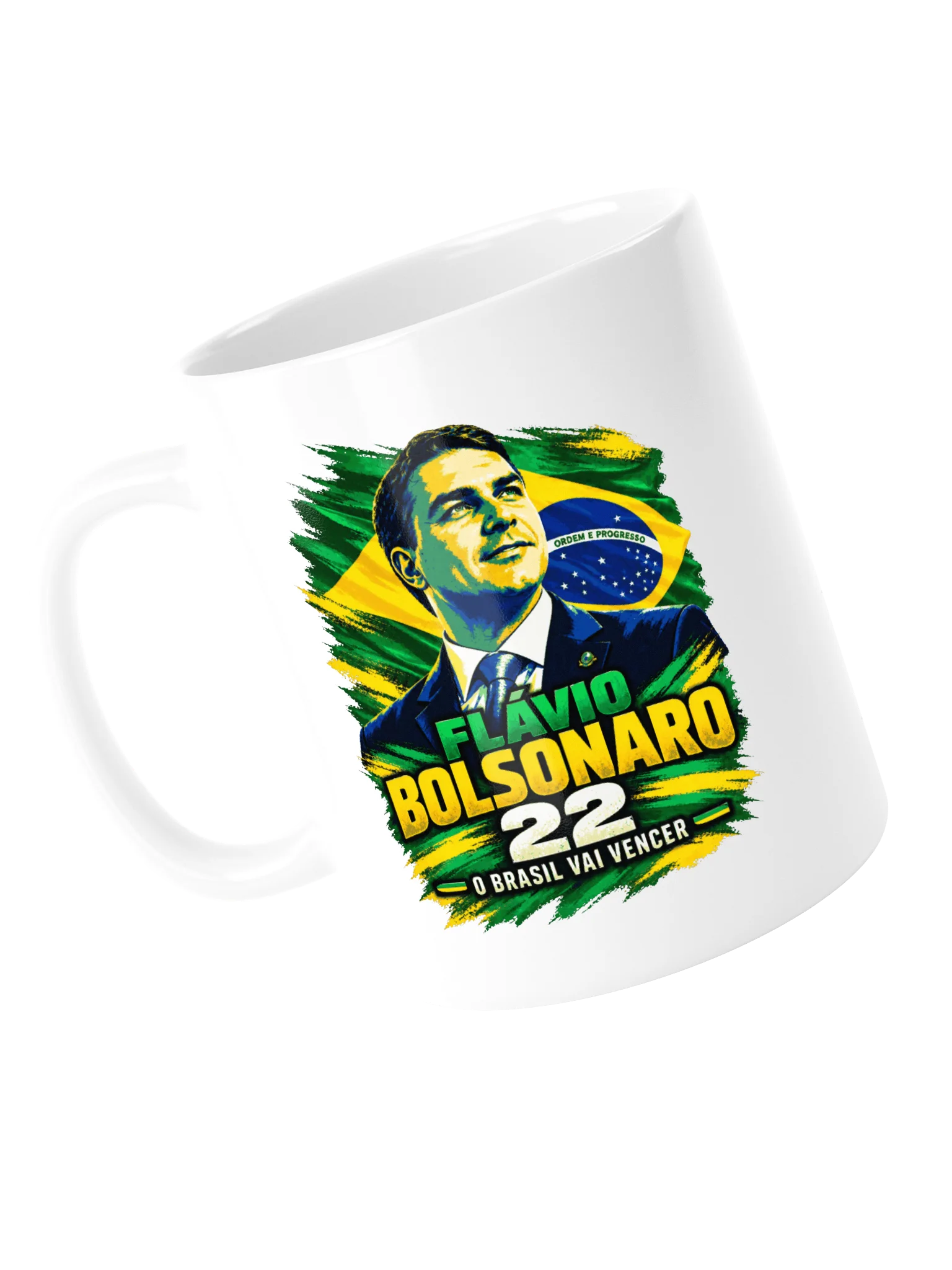Flávio Bolsonaro 22 - "O Brasil Vai Vencer" mug product image (14)