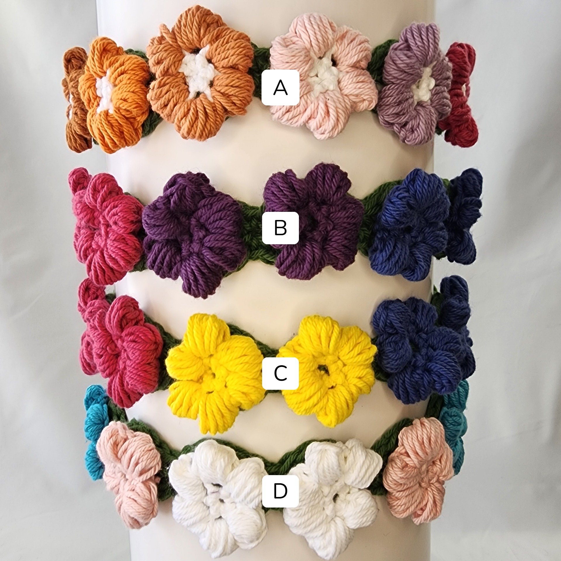 Crochet Pride Daisy Chain Headband: Handmade Cotton Festival Accessory product image (5)