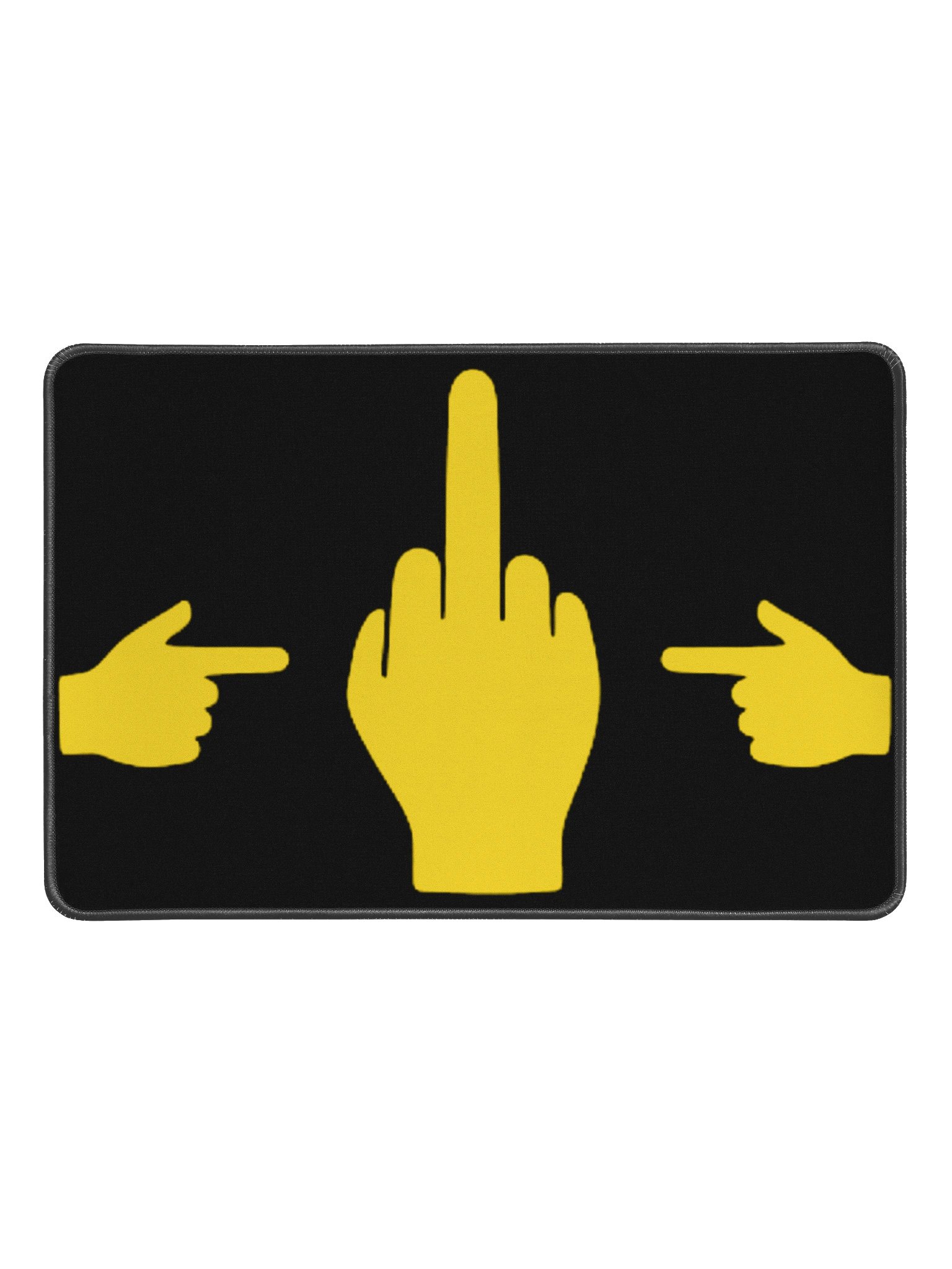No ShopCo Middle Finger Desk Mat - Yellow product image (1)