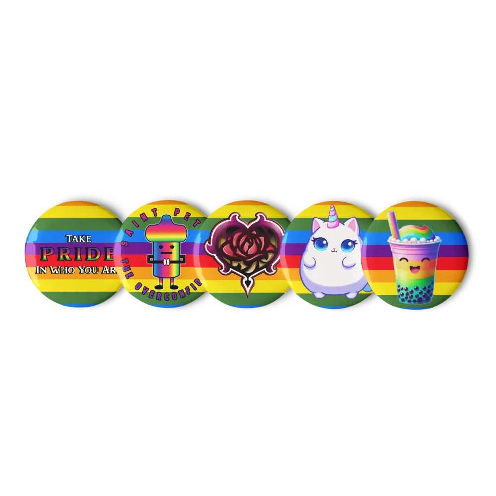 Pride Zagarose Set of Pin Buttons product image (2)