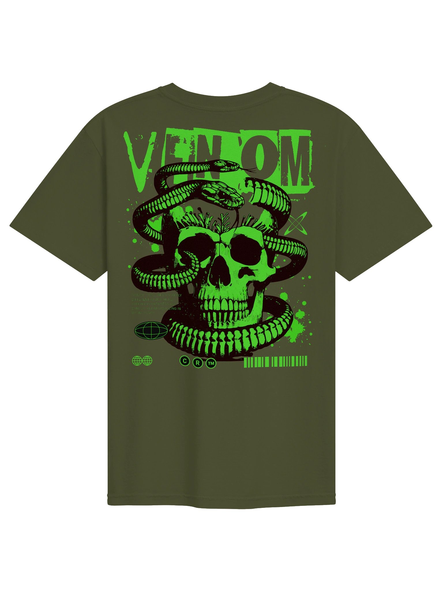 Venomous Skull T-Shirt | Void Club x Comfort Colors Heavyweight Garment-Dyed Tee product image (1)