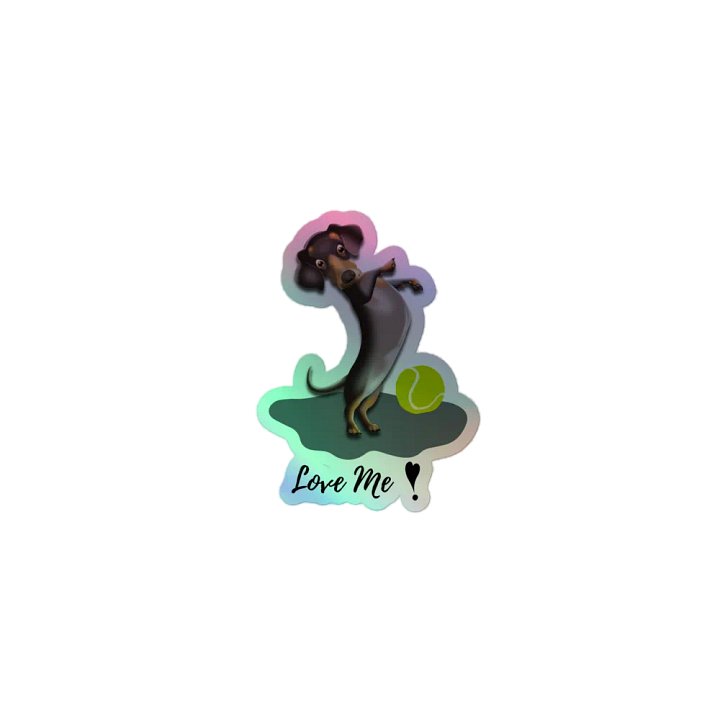 Dancing Dachshund Holographic Sticker Pack product image (1)