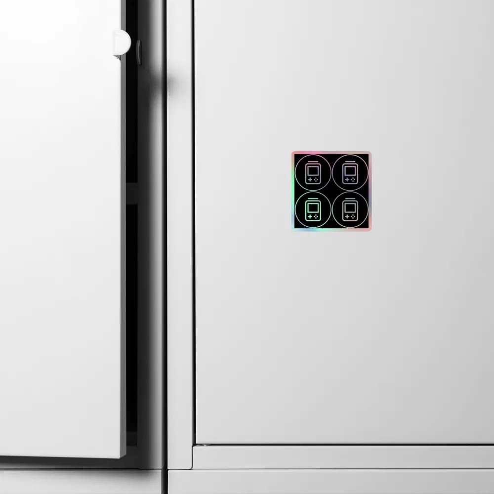 Holographic Sticker (Black) product image (4)