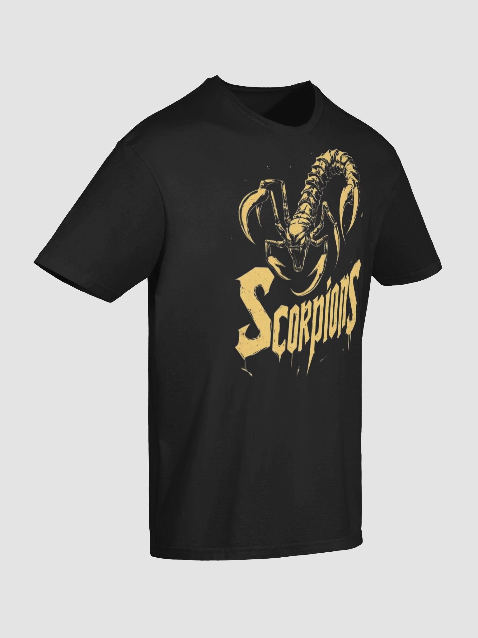 Scorpions T-Shirt | Gold Scorpion Strike Graphic | Classic Heavy Metal Power Icon Tee product image (7)