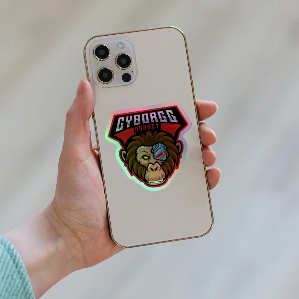 Cyborgg Monkey Holographic Sticker Set product image (8)