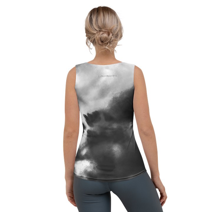 His House Woman's Performance Tank - "B&W Tie Dye" product image (2)