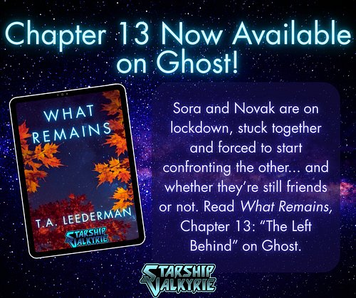 Chapter 13 is up, just in time to get excited about Starship Valkyrie at Strategicon next weekend! Sora and Jase Novak are lo...