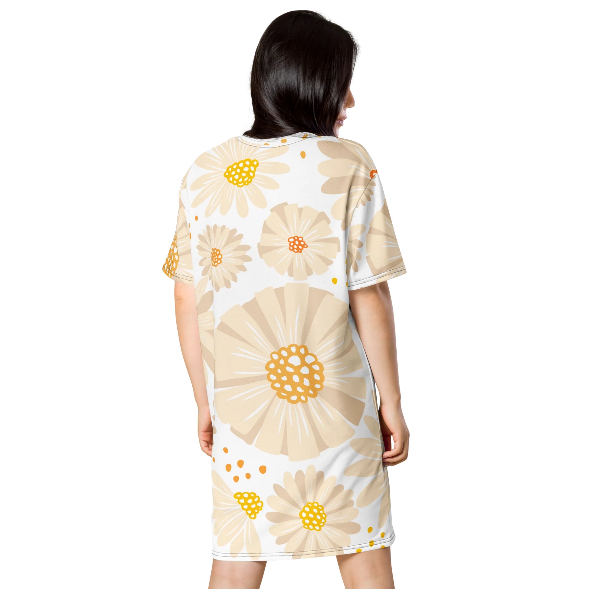 Vibrant Daisy Floral T-Shirt Dress - Oversized Fit product image (2)