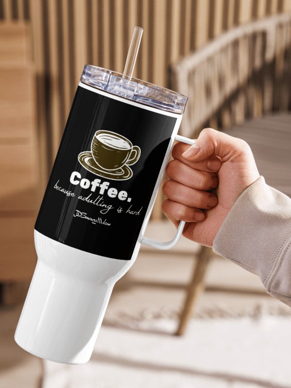 Savage Coffee. Adulting is Hard 40oz Stainless Steel Travel Mug product image (2)