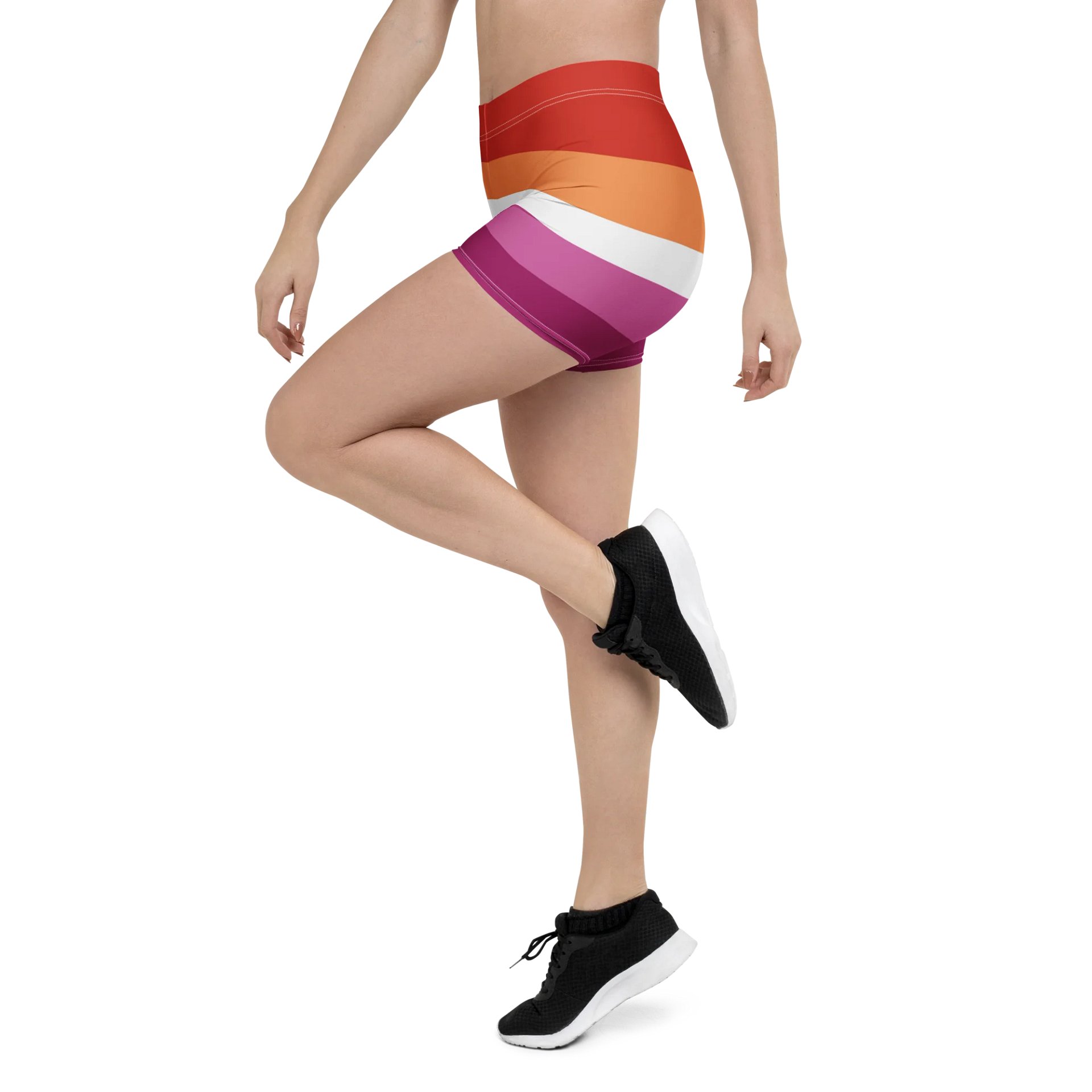 Lesbian Pride Flag Bike Shorts product image (4)