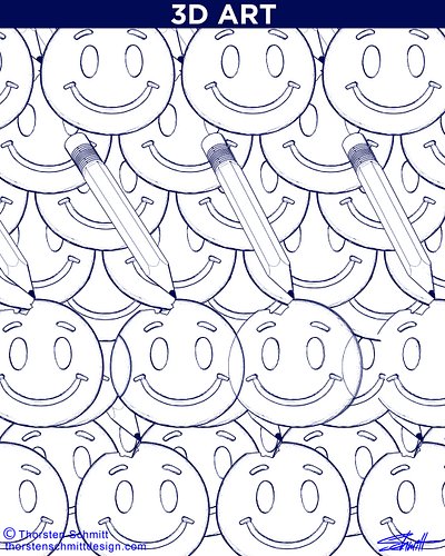 Smile! Optical Illusion Art.