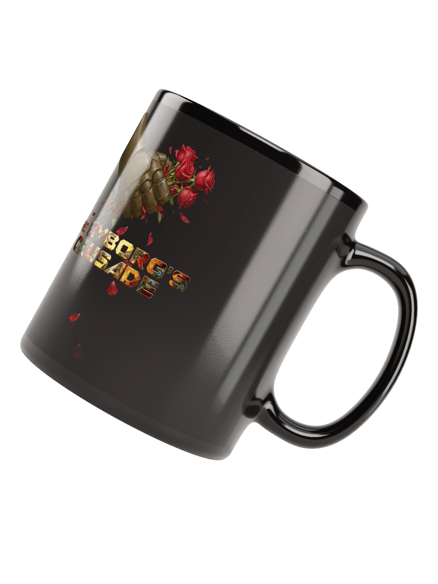 A Black Mug Featuring The Cyborg's Crusade Logo product image (4)