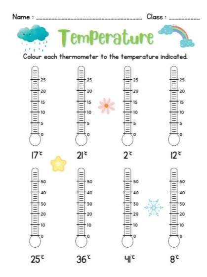 Weather, Temperature and Seasons - Workbook product image (2)
